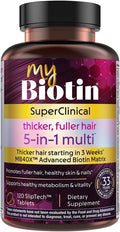 Purity Products MyBiotin SuperClinical - Multivitamínico 5 en 1 para Mujer con Biotina MB40X - 120 Comprimidos