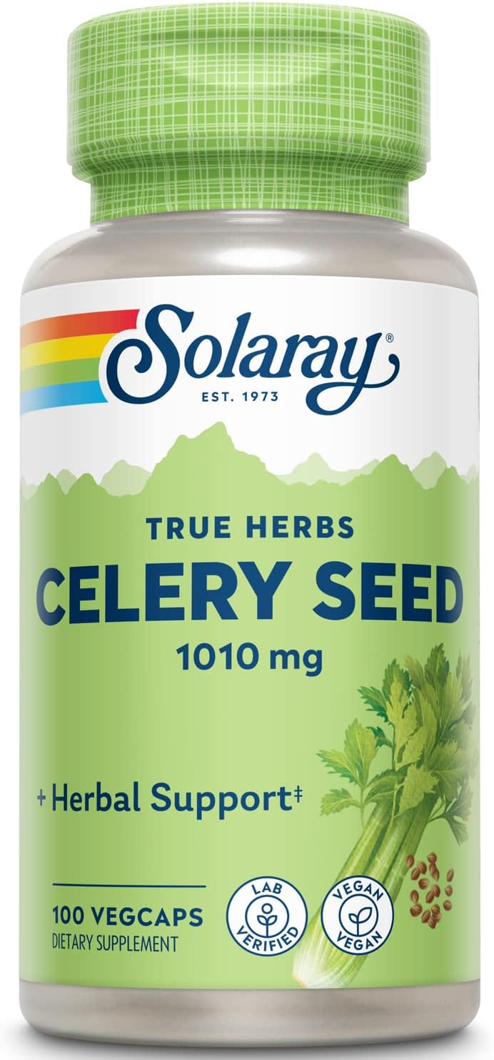 Solaray Semilla de Apio, 505mg, 100 Cápsulas Vegetales