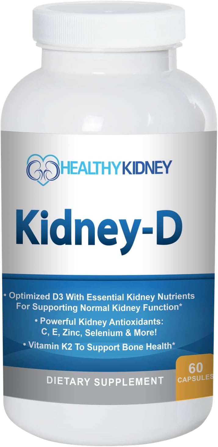 Kidney-D, Suplemento Renal con Vitamina D3 Optimizado para la Salud de los Riñones