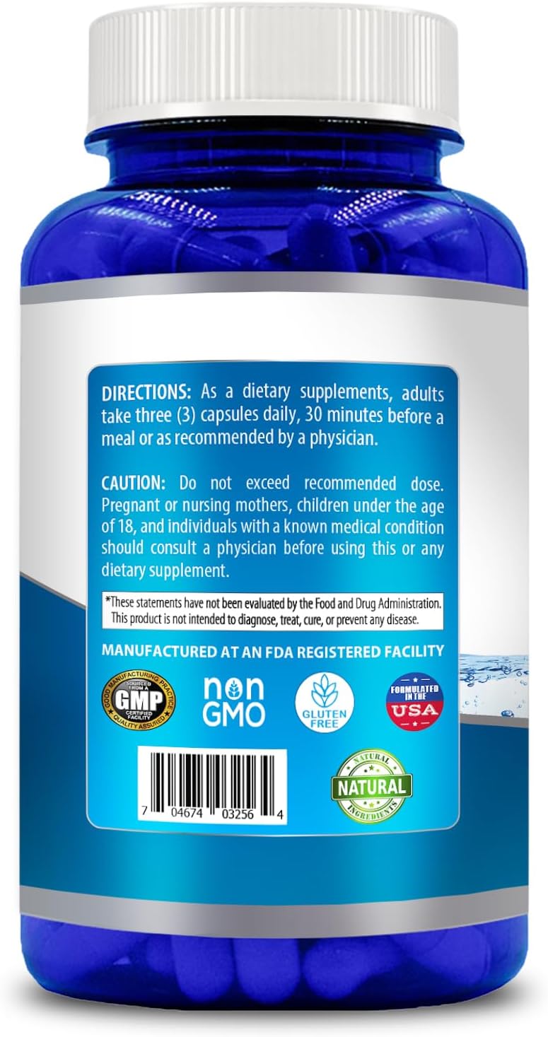 Natural Vitamin Extra Strength Berberine HCL 1500mg 120 Cápsulas Sin Gluten Non-GMO
