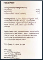 Pet’s Choice Pharmaceuticals Skin & Coat, Omega-3 Soft Chews para Perros Grandes y Gigantes, 150 unidades