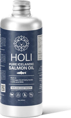 HOLI Aceite de Salmón para Perros y Gatos | Aceite de Pescado Islandés | Omega 3 EPA + DHA Apoya la Movilidad Articular, Salud Inmunológica y Cardíaca | Líquido
