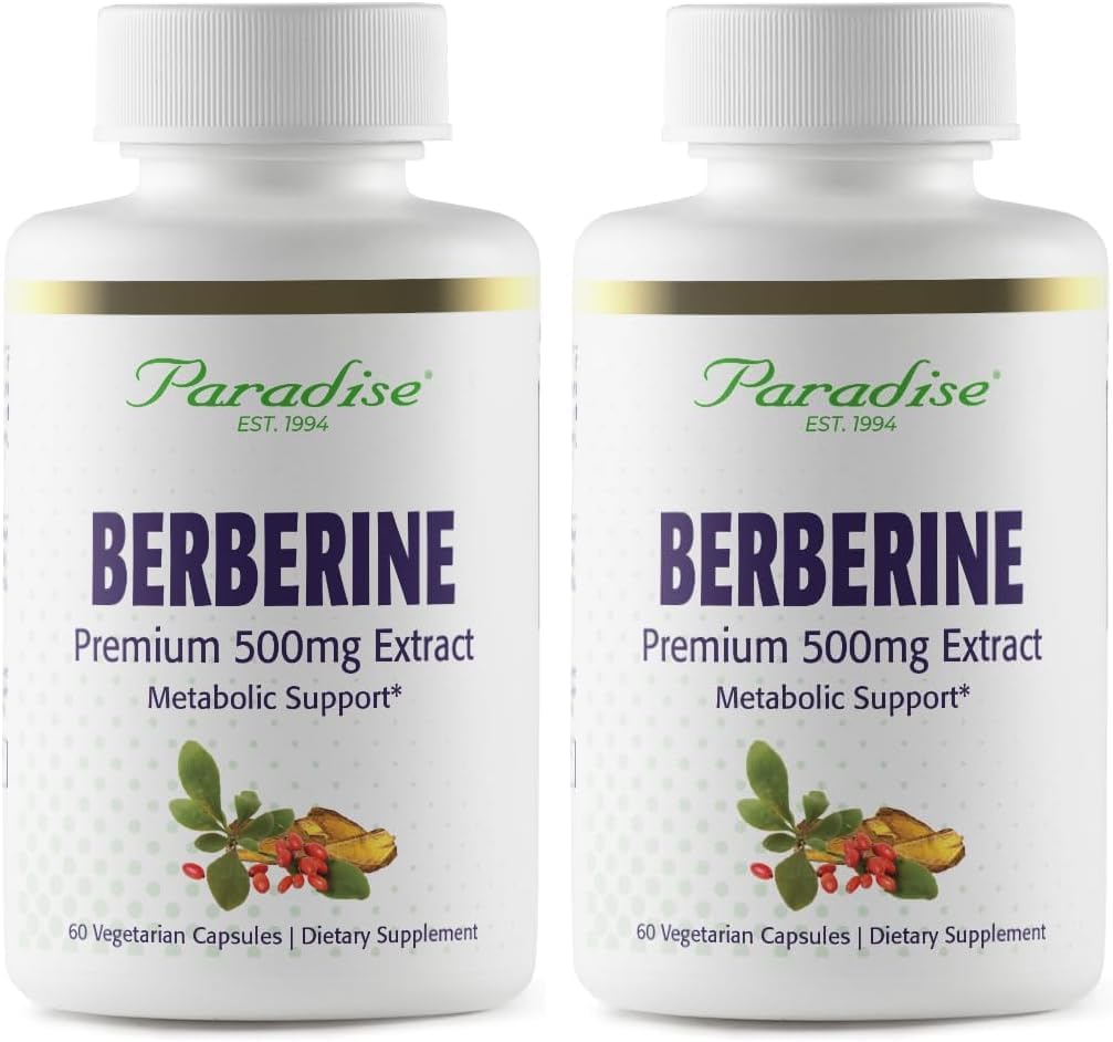 Paradise Herbs, Extracto de Berberina, 500 mg, 60 Cápsulas Vegetarianas