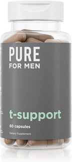 Pure for Men T-Support | Suplemento de Apoyo Total para Hombres con Maca y Ashwagandha | 60 Cápsulas