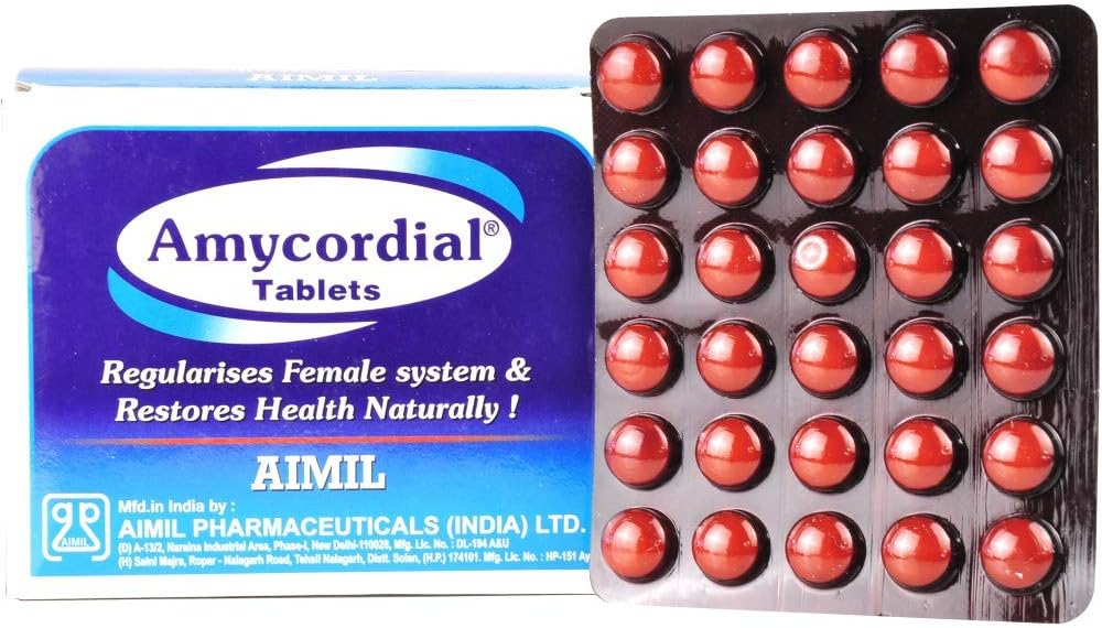 Aimil Amycordial Tablets - Tónico Restaurador para la Salud Femenina