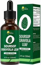 Extracto Líquido Orgánico de Hojas de Soursop Graviola | Gotas de Soursop Bitters | KingHealth 118 ml