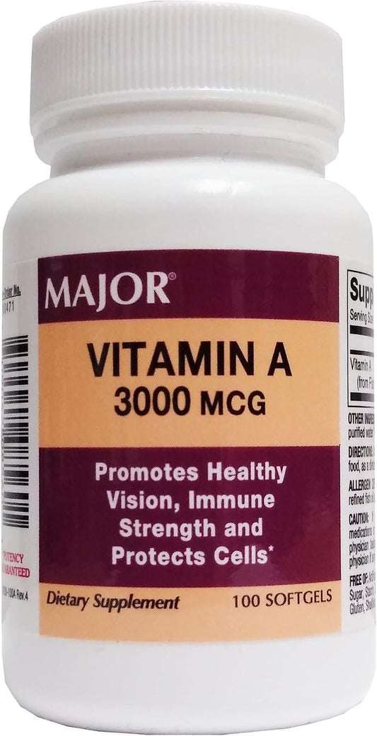 Major Vitamin A Cápsulas 100 uds