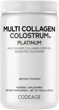 Codeage Multi Collagen Colostrum Platinum - Polvo de Colágeno y Calostro con Biotina y Vitamina C