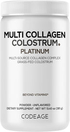 Codeage Multi Collagen Colostrum Platinum - Polvo de Colágeno y Calostro con Biotina y Vitamina C
