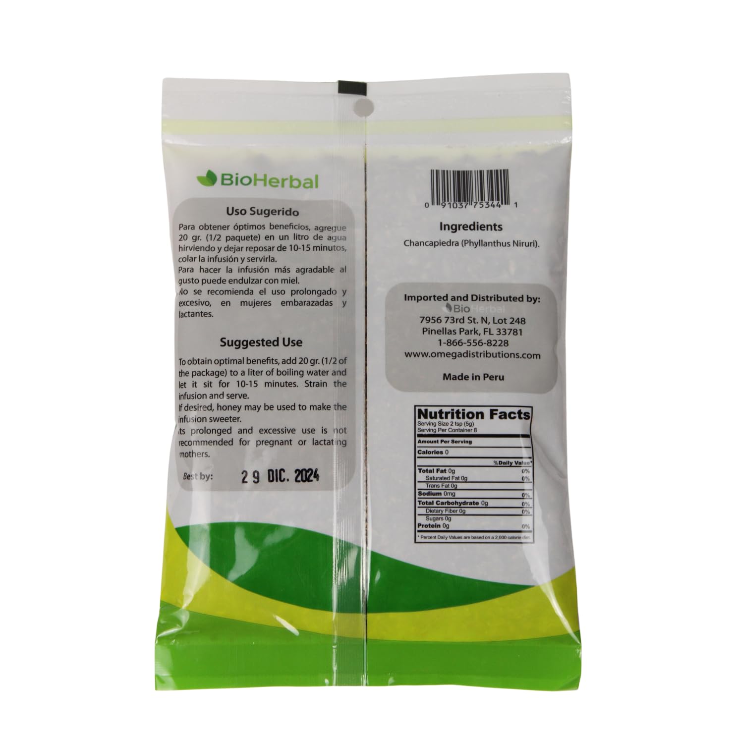 Bio Herbal Chancapiedra (Stonebreaker) Té Orgánico 40g