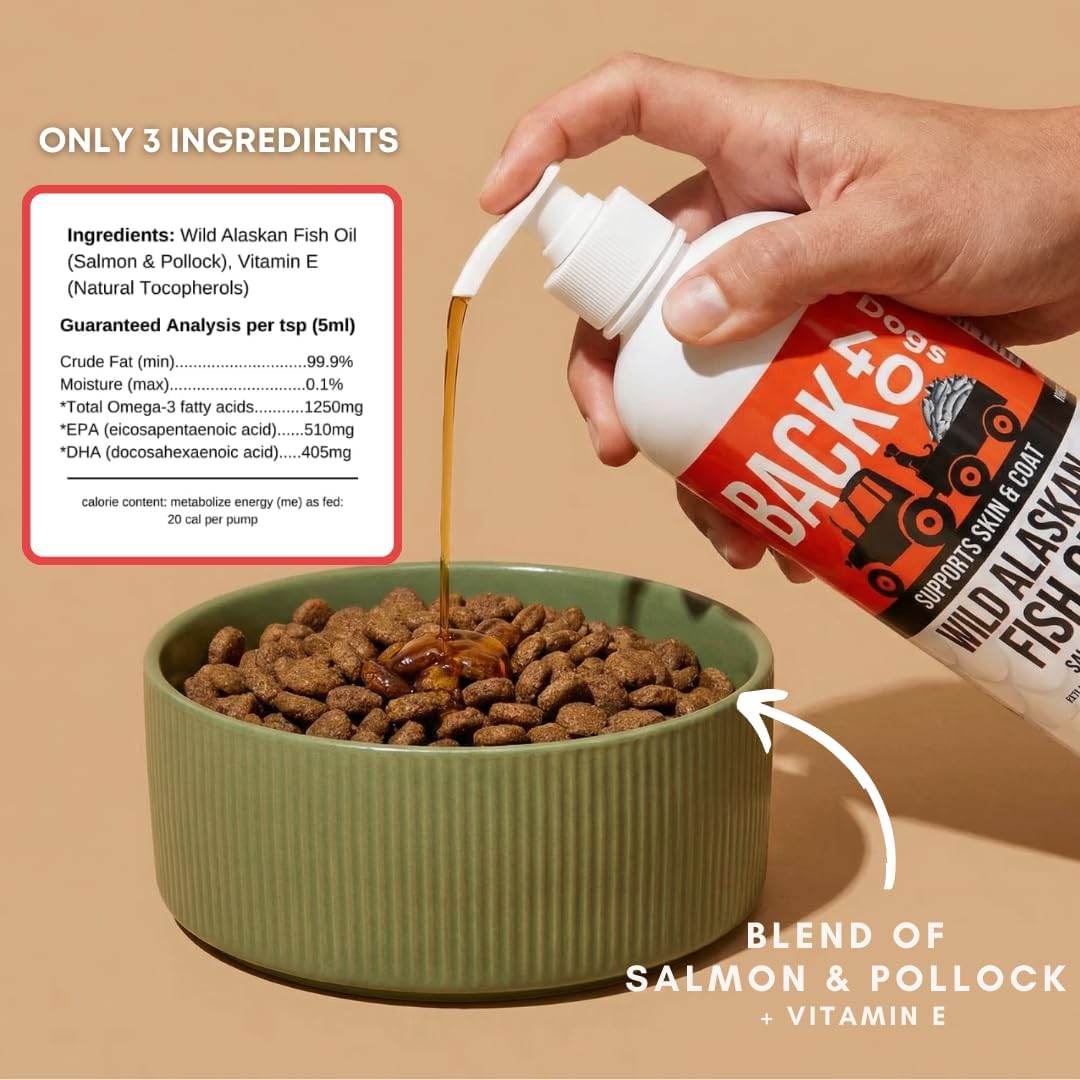 Back 40 Dogs Aceite de Pescado Salvaje de Alaska para Perros y Gatos - 473 ml