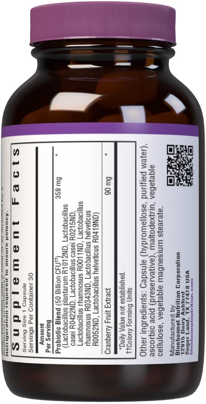 Bluebonnet Nutrition Advanced Choice Ladies' Single Daily Probiotic 50 Billion – Women's Probiotic, 30 Vegetable Capsules