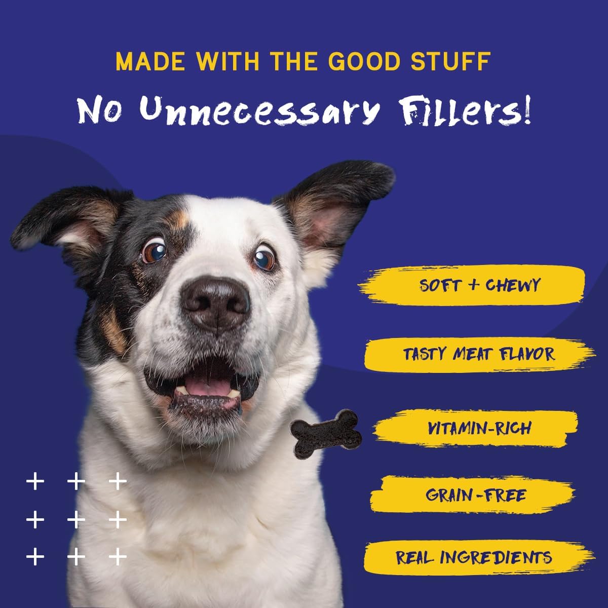 Multivitamínico Diario para Perros, Sabor a Carne de Res – 30 Masticables Blandos | Suplemento Completo con Omega-3, Vitaminas A, C, D, E y Complejo B