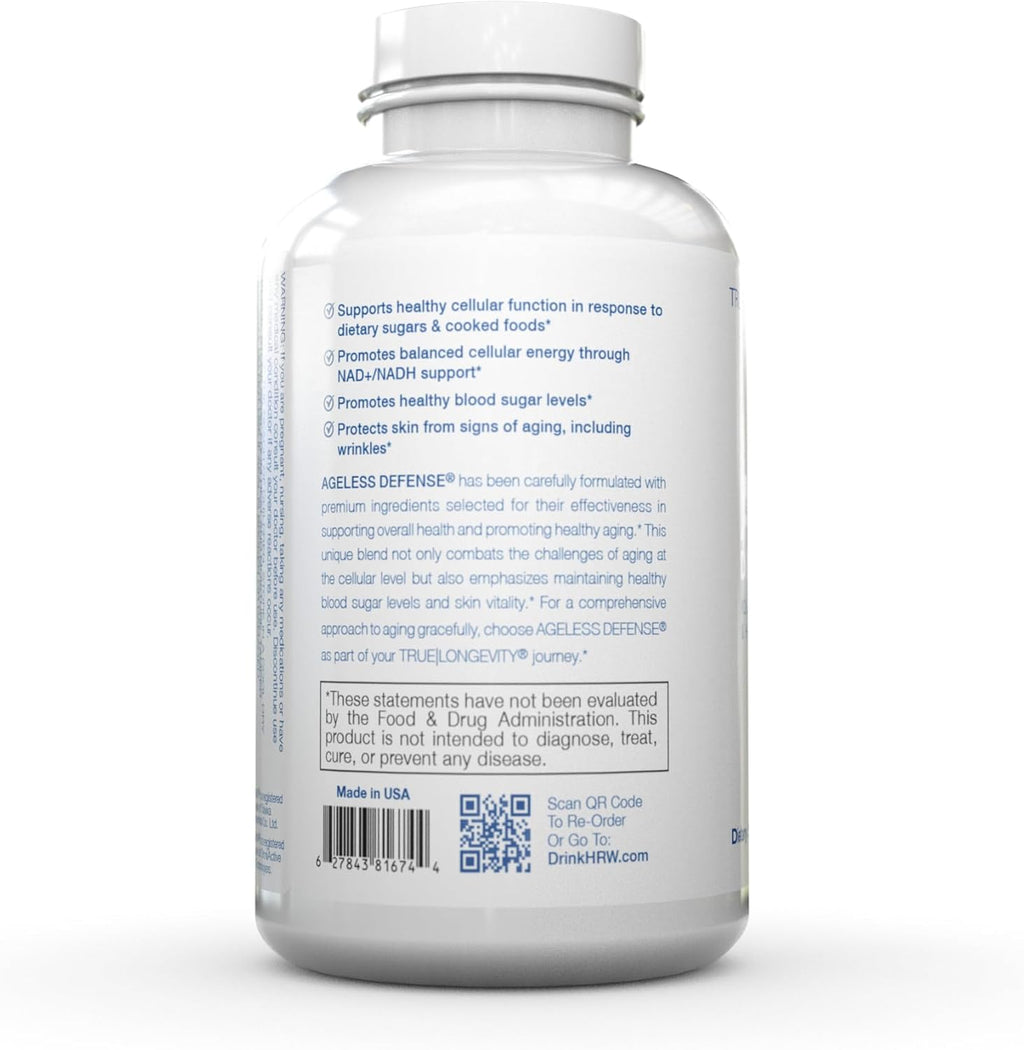 DRINK HRW Ageless Defense Ultimate Formulation - Inhibe AGEs, Promueve Juventud (120 Comprimidos)