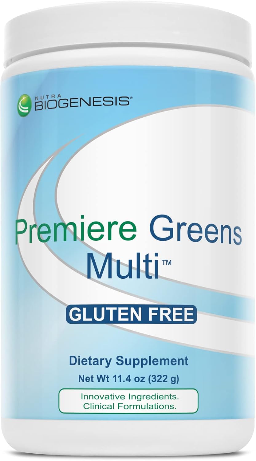 BioGenesis Premiere Greens Multi Fine Powder, Vainilla Baya, 392 Gramos