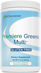 BioGenesis Premiere Greens Multi Fine Powder, Vainilla Baya, 392 Gramos