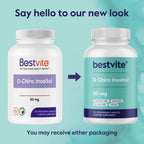BESTVITE D-Chiro Inositol (120 Cápsulas Vegetales) - Sin Estearatos - Vegano - No Transgénico - Sin Gluten