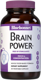 Bluebonnet Nutrition BrainPower – Mezcla Nootrópica a Base de Alimentos Integrales – 30 Cápsulas Vegetales