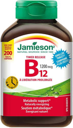 Jamieson Vitamina B12 1200 mcg, Liberación Prolongada, 200 Comprimidos