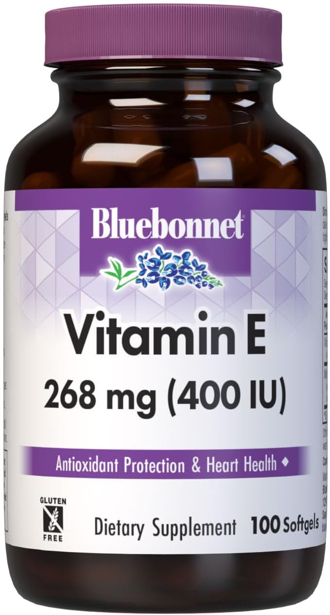 Bluebonnet Nutrition Vitamin E 400 IU (268 mg) Mixed Tocopherols, Softgels - 100 Count
