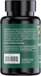 PlantFusion Vegan B12 Methyl 3000 mcg + Folate 400 mcg - Vitamina B12 Sublingual - 60 Pastillas - Sabor Cereza