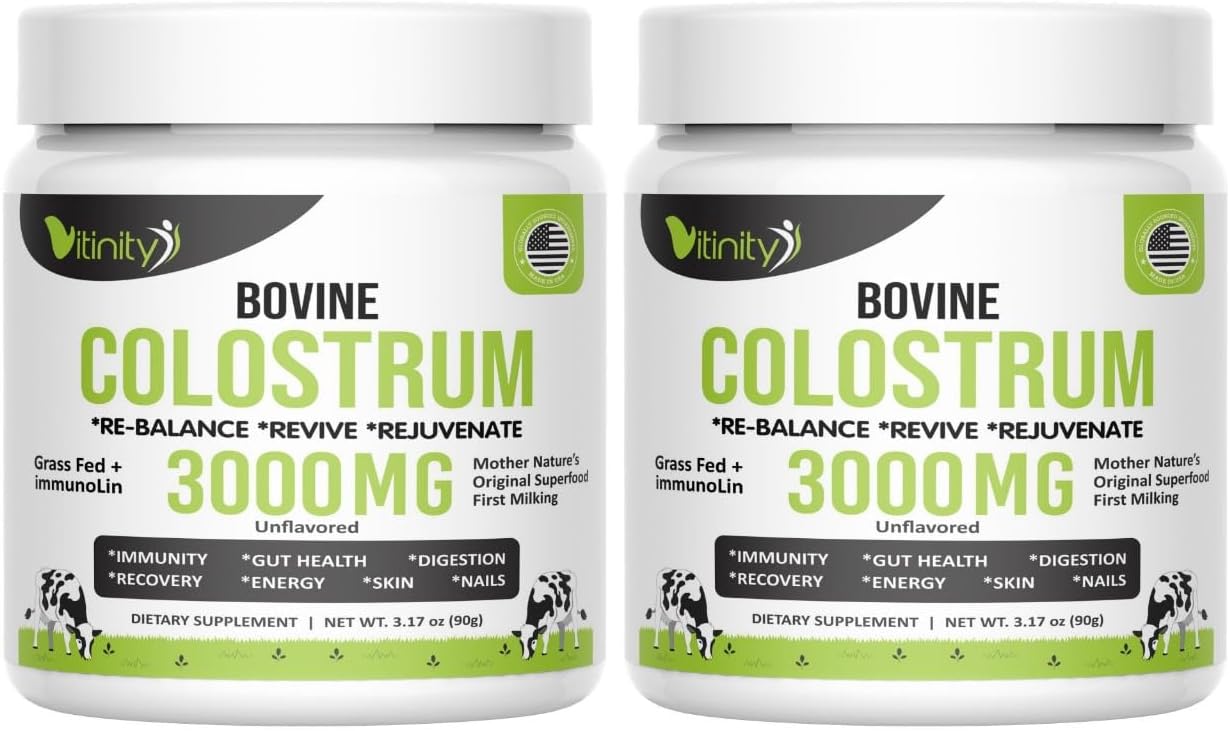 VITINITY Calostro Bovino en Polvo de Pasto - 90g, Sin Sabor