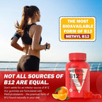 Vitamina B12 1000 mcg + D3 5000 UI Gominolas Veganas - Metilcobalamina - Sabor Naranja - 180 Unidades