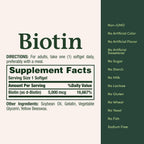Nature's Bounty Biotina Super Potencia 5000mcg - 72 Cápsulas Blandas (Pack de 2)