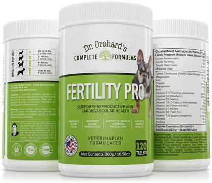 Dr. Orchard's Fertility Pro para Perros - Formulado por Veterinarios - 120 Comprimidos – Image 2