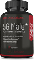 Supernatural Man 5G Male – Suplemento Natural para Hombres con Ginseng, Ajo, Ginkgo, Jengibre y Vitamina D – 30 Cápsulas