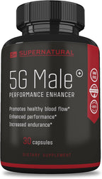 Supernatural Man 5G Male – Suplemento Natural para Hombres con Ginseng, Ajo, Ginkgo, Jengibre y Vitamina D – 30 Cápsulas