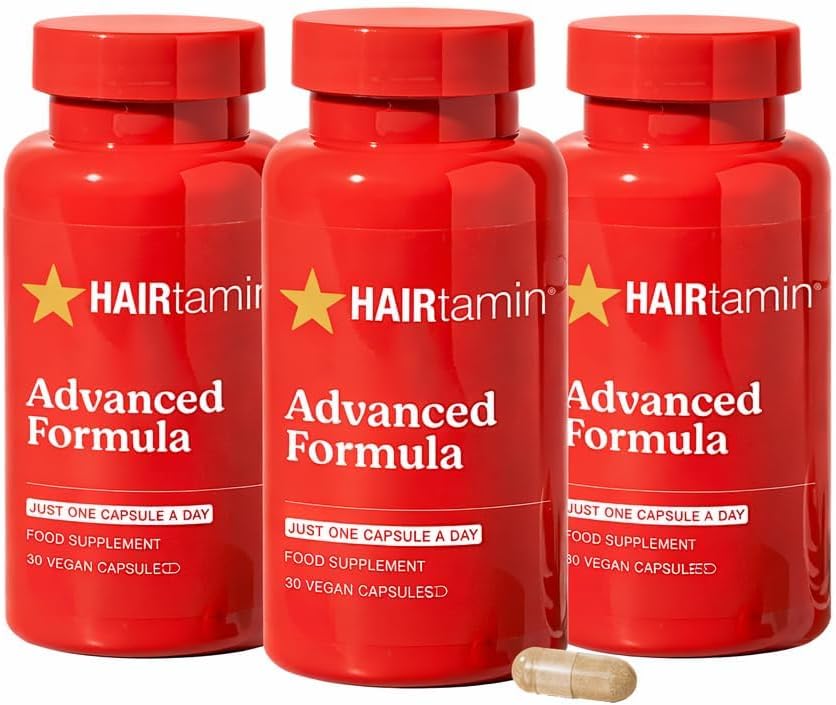 HAIRtamin Advanced Formula Biotin 5000 mcg - Hair, Skin and Nails Supplement - 30 Capsules