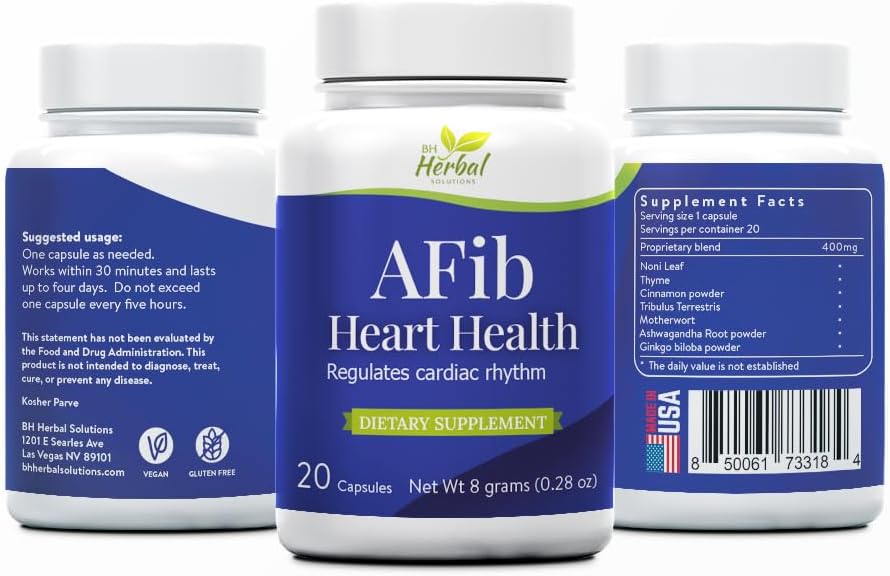 AFib Heart Health – Suplemento Herbal para el Ritmo Cardíaco