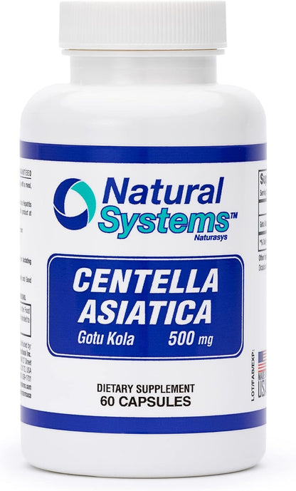 Centella Asiática 500 mg 60 Cápsulas - Gotu Kola - Natural Systems – Image 1