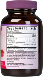 Bluebonnet Vitamin B12 5000 mcg Raspberry Flavor Chewable – 60 Tablets