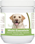Healthy Breeds Multivitamínico en Polvo para Perros Labrador Retriever (Rojo) - Suplemento Ideal de Vitaminas, Minerales y Antioxidantes - 227 g