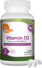 Zahler Vitamina D3 3000 UI - Suplemento de Vitamina D3, 3.000 UI, Certificado Kosher (250 Softgels)