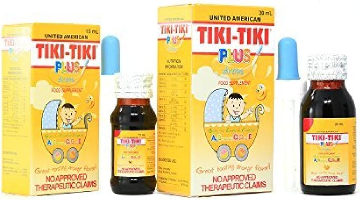 Tiki-Tiki Plus Gotas Multivitamínicas para Bebés, 30ml (Paquete de 2)