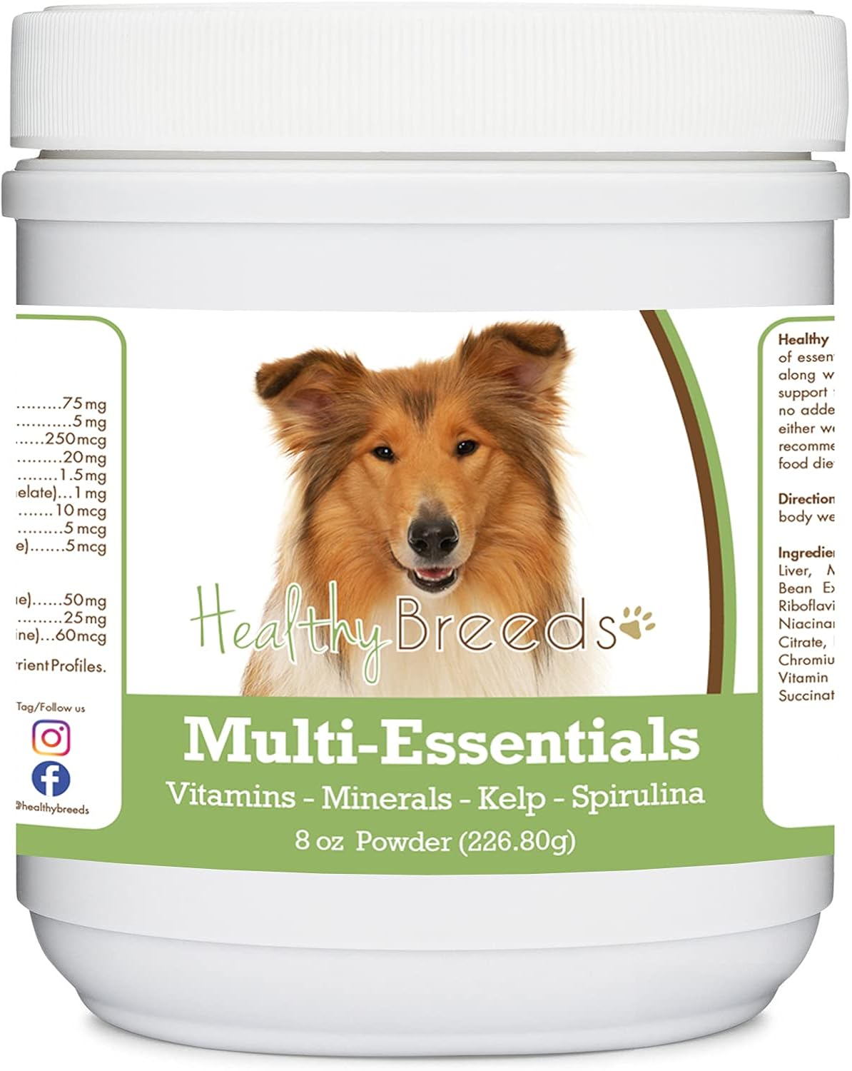 Healthy Breeds Collie Multi-Essentials – Polvo Multivitamínico para Perros, 227 g