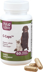 C-Caps - Suplemento Herbal Natural para Perros y Gatos - 60 Cápsulas Vegetales