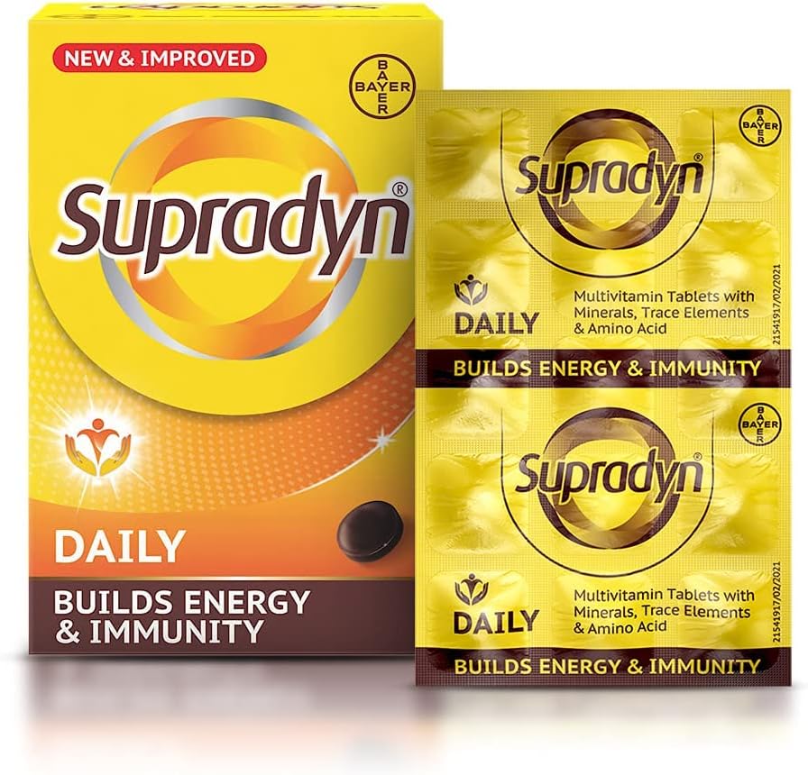 SupradynS Comprimidos Multivitamínicos Diarios para Hombres y Mujeres con Zinc Esencial, 12 Vitaminas y 5 Oligoelementos, para Inmunidad y Energía Diaria, 150 Comprimidos