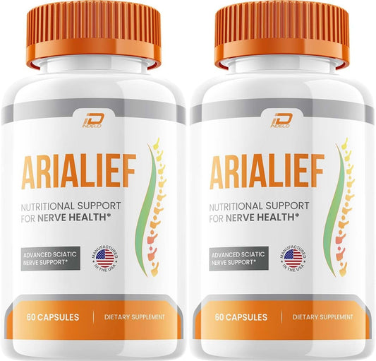 Arialief Cápsulas, Suplemento Avanzado, Fórmula Natural (2 Paquetes - 120 Cápsulas)