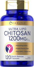 Carlyle Chitosan 1200 mg - 120 Cápsulas de Liberación Rápida - Sin Gluten, No GMO