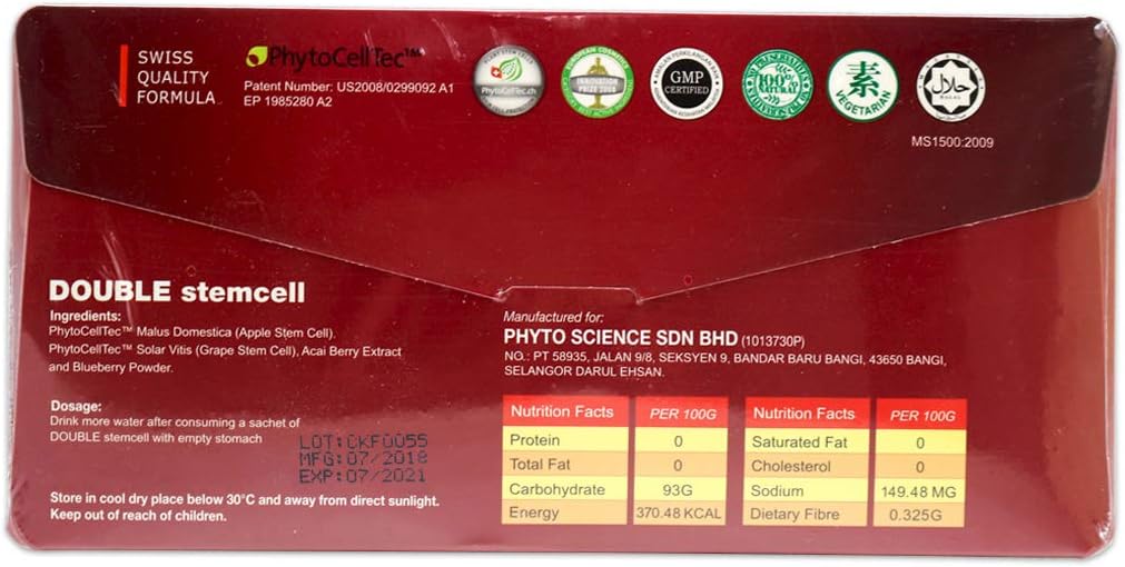 12x PhytoScience PhytoCellTec Manzana y Uva Doble Célula Madre