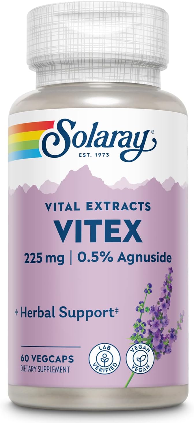SOLARAY Vitex (Sauzgatillo) 225 mg, 60 cápsulas veganas
