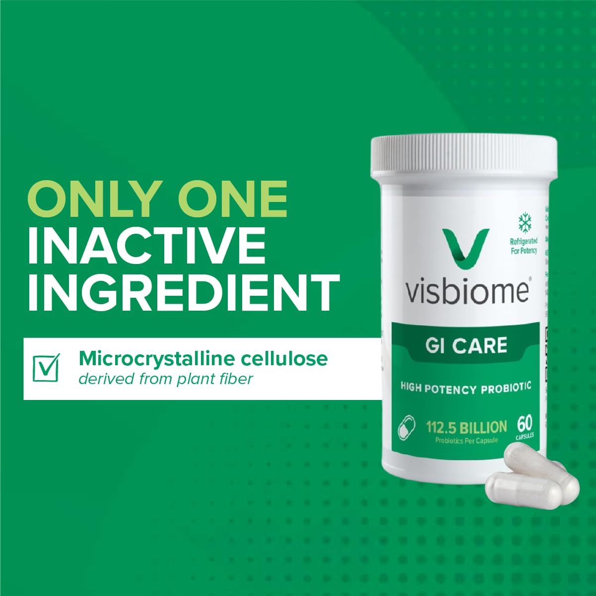 Visbiome® GI Care - Probiótico de Alta Potencia - 112.5 Mil Millones UFC - 180 Cápsulas