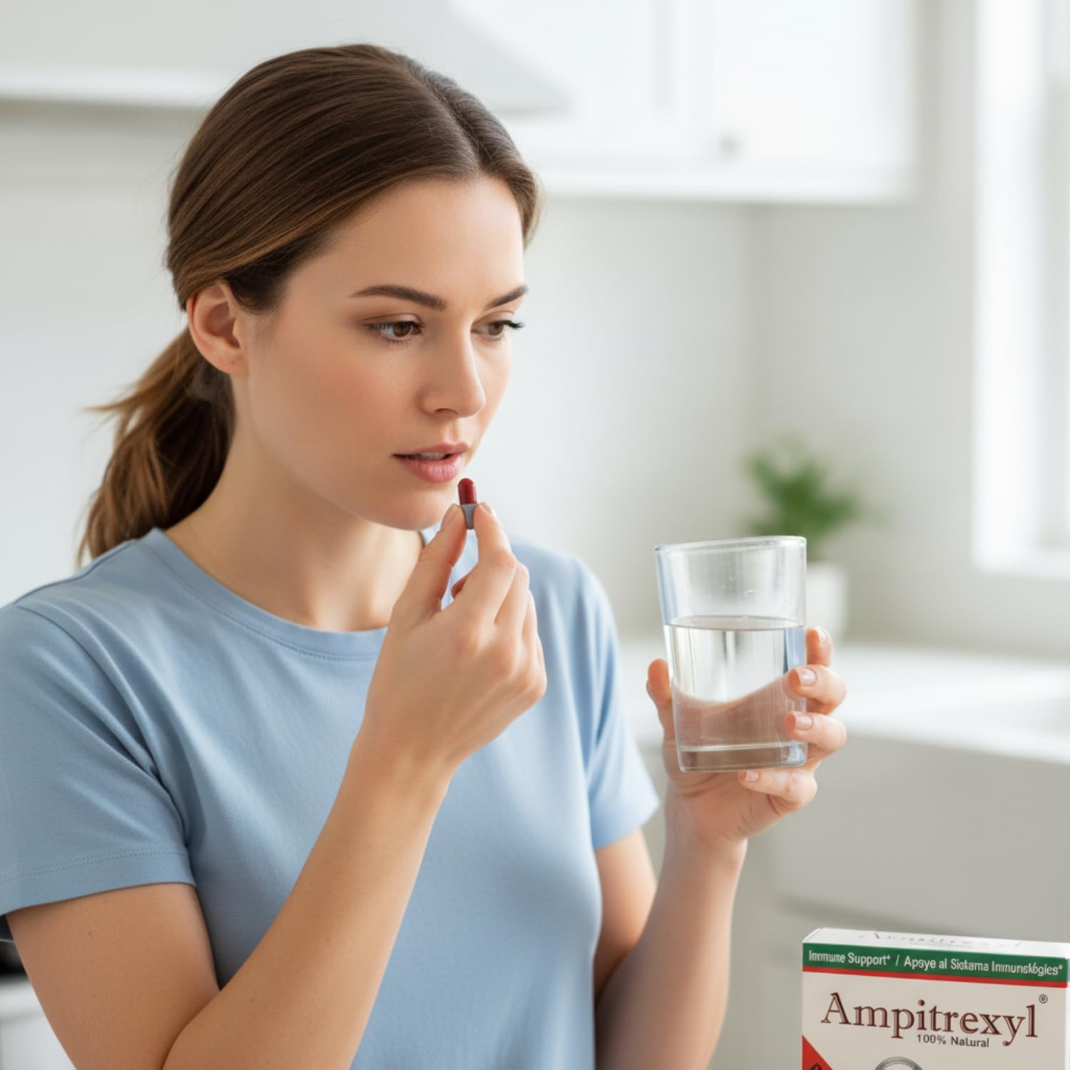 Ampitrexyl Fórmula 100% Natural - Vitamina C y Zinc - 30 Cápsulas - 500 mg