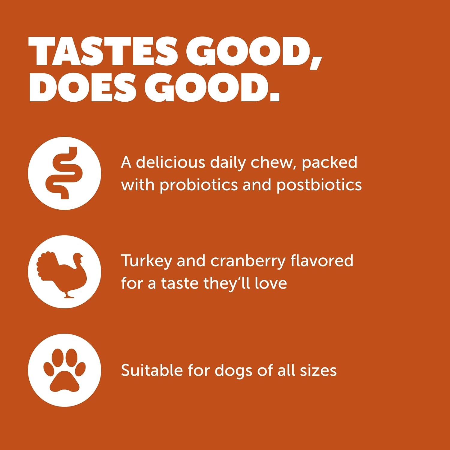 Protexin Daily Care Gut+ Immunity – 60 Masticables para Perros, Sabor Pavo y Arándano