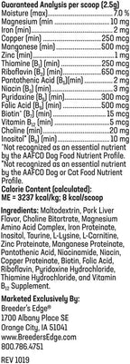 Breeder's Edge B Strong Powder - B Complex for Dogs and Cats, 1 kg