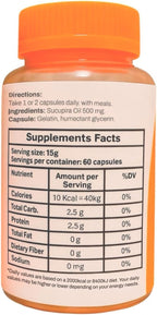 Aceite de Sucupira (Pterodon emarginatus) 500 mg - 60 Cápsulas - De Origen Vegetal